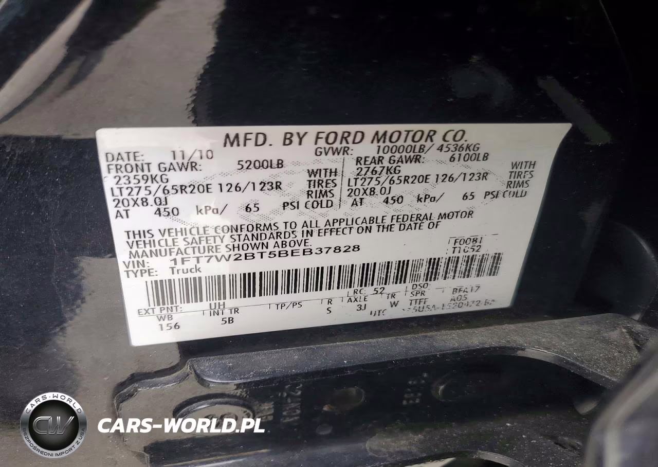 2011 Ford F250 Super Duty VIN:1FT7W2BT5BEB37828 - 12