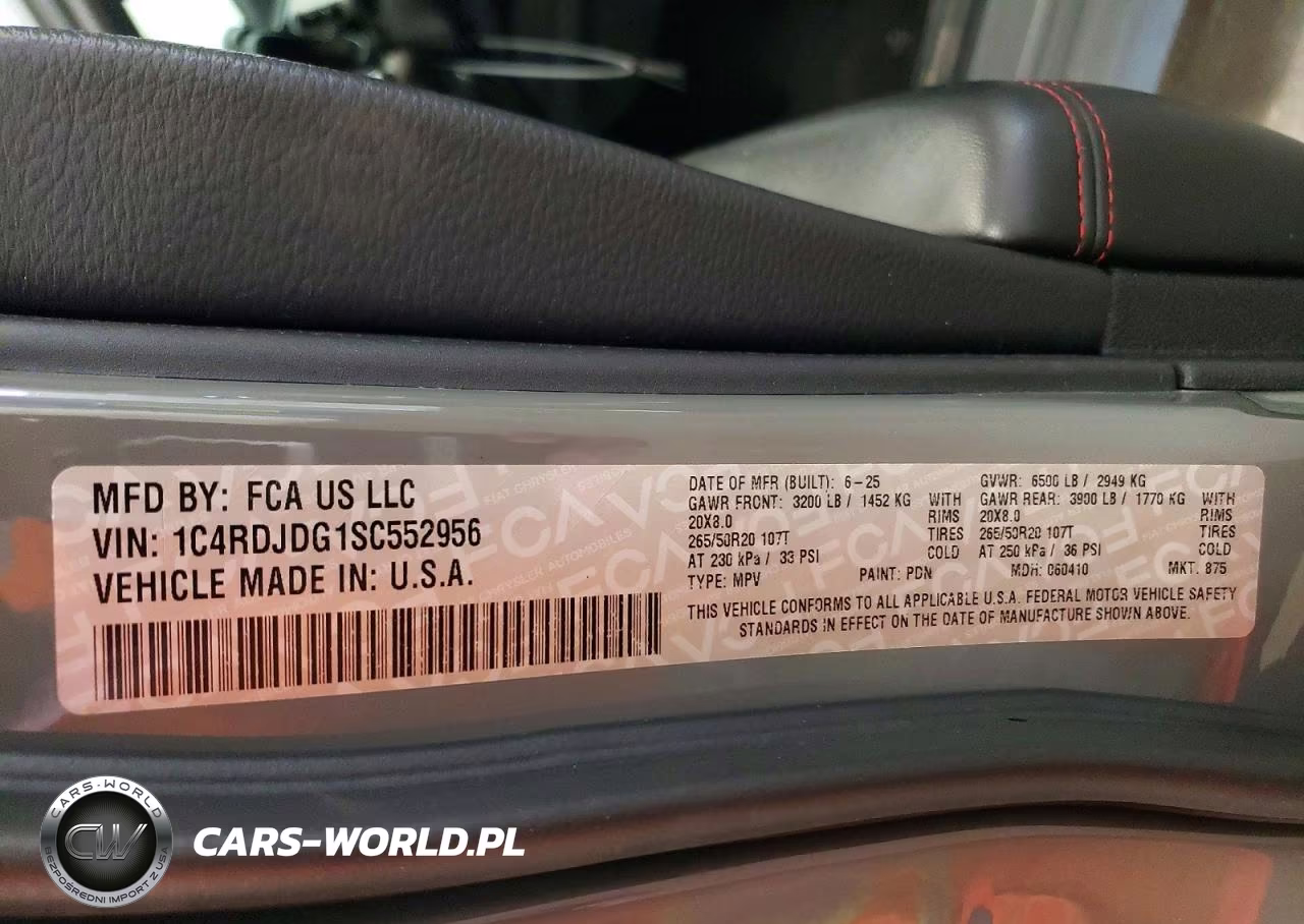 2025 Dodge Durango Gt VIN:1C4RDJDG1SC552956 - 13