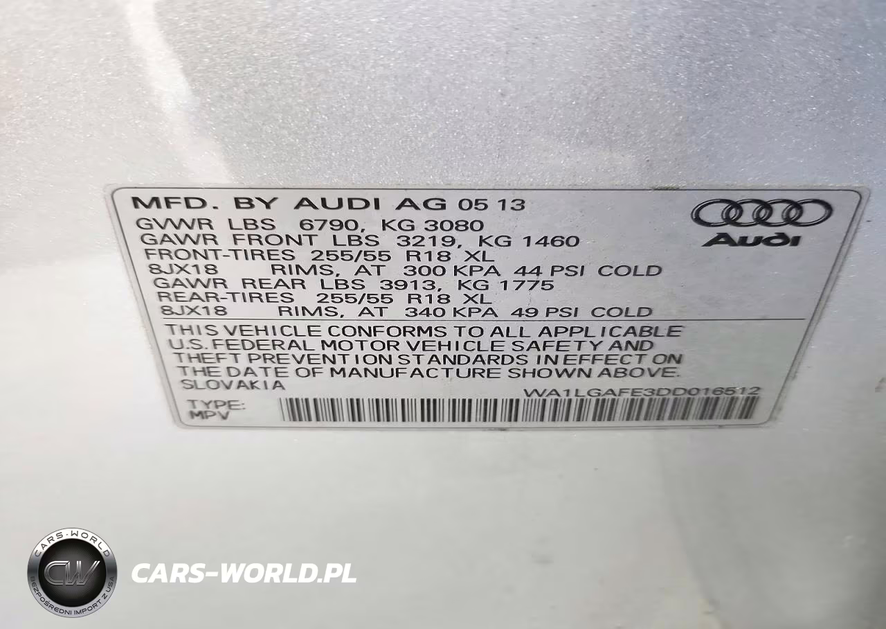 2013 Audi Q7 Premium Plus VIN:WA1LGAFE3DD016512 - 13