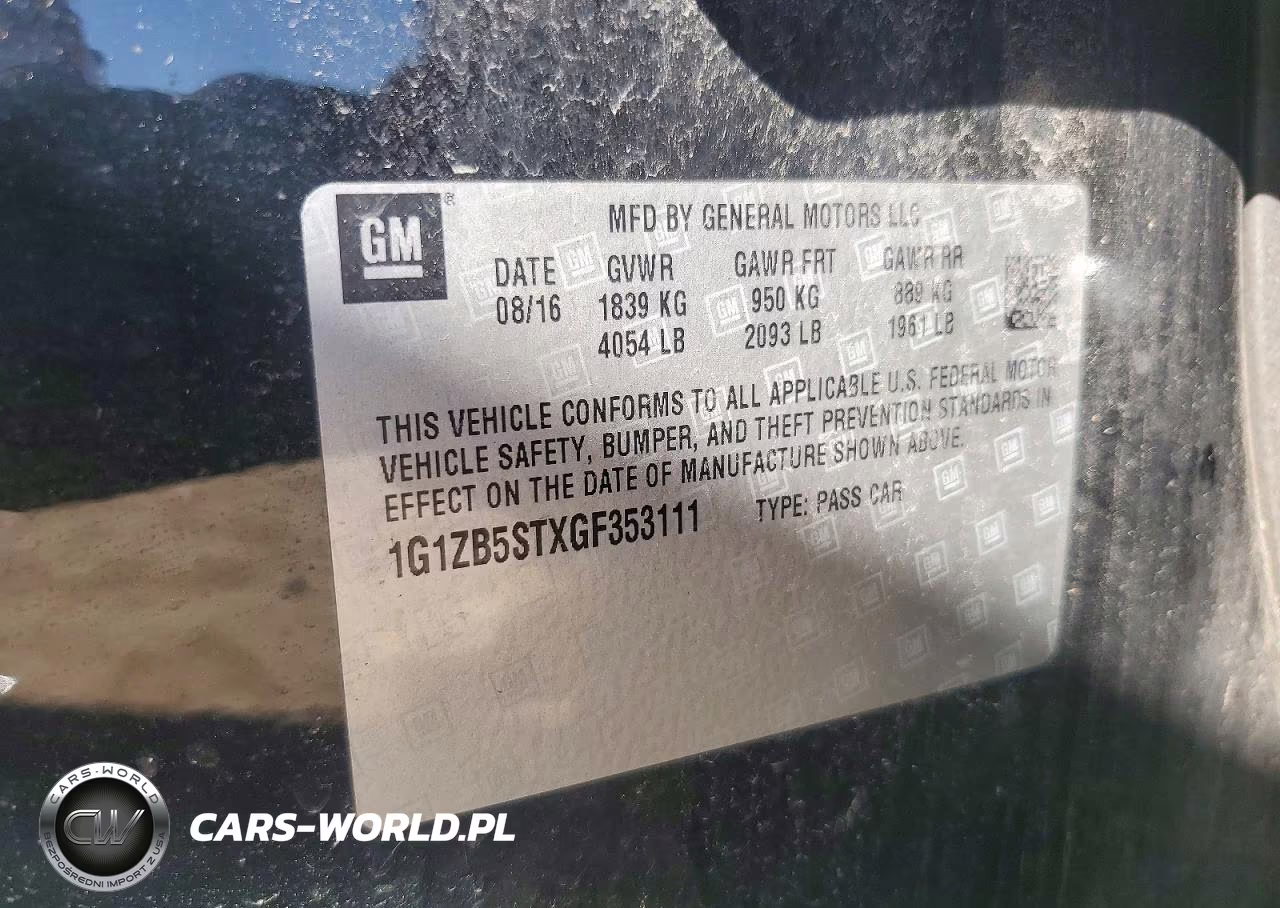 2016 Chevrolet Malibu Ls VIN:1G1ZB5STXGF353111 - 12