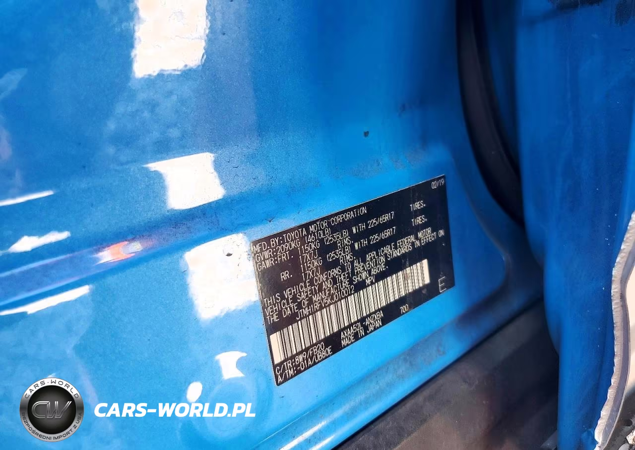 2019 Toyota Rav4 Le VIN:JTMH1RFV5KJ010012 - 13