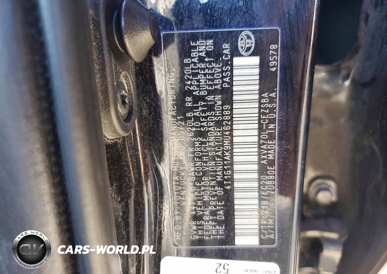 2021 Toyota Camry Se Nightshade VIN:4T1G11AK9MU462889 - 13