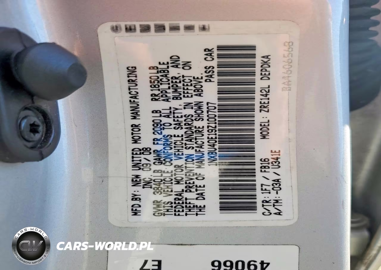 2009 Toyota Corolla Le VIN:1NXBU40E19Z100707 - 12