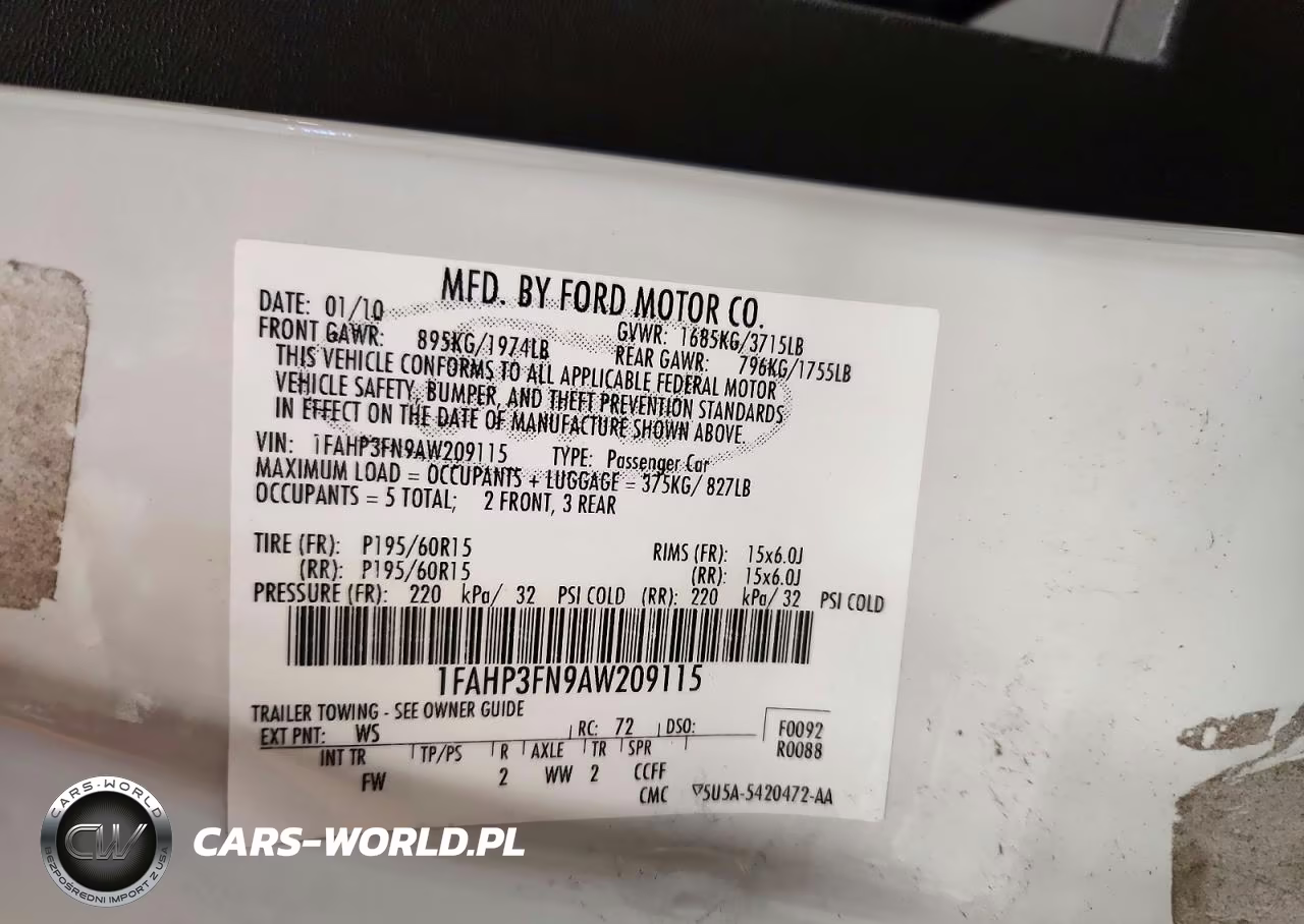 2010 Ford Focus Se VIN:1FAHP3FN9AW209115 - 12