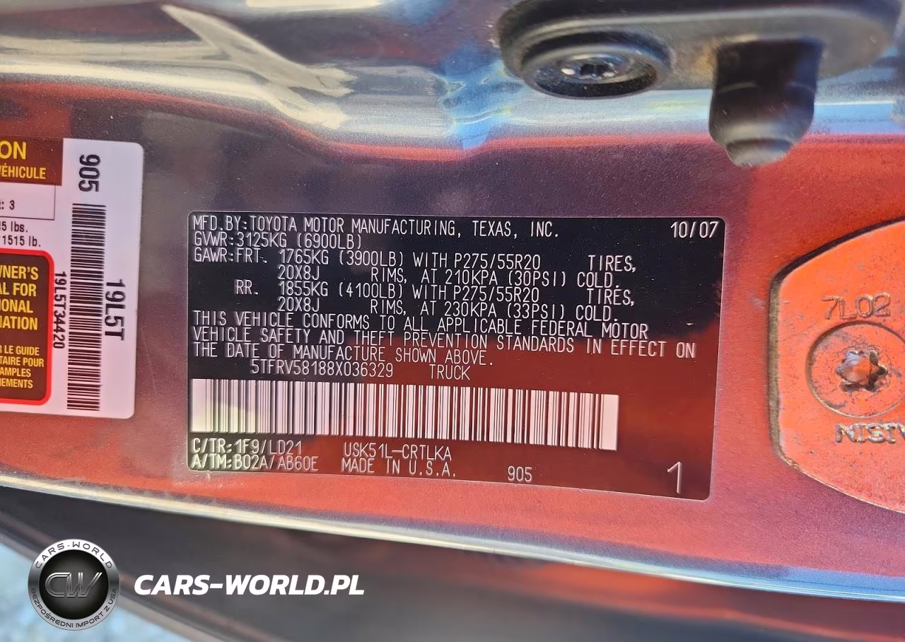 2008 Toyota Tundra Double Cab Limited VIN:5TFRV58188X036329 - 12