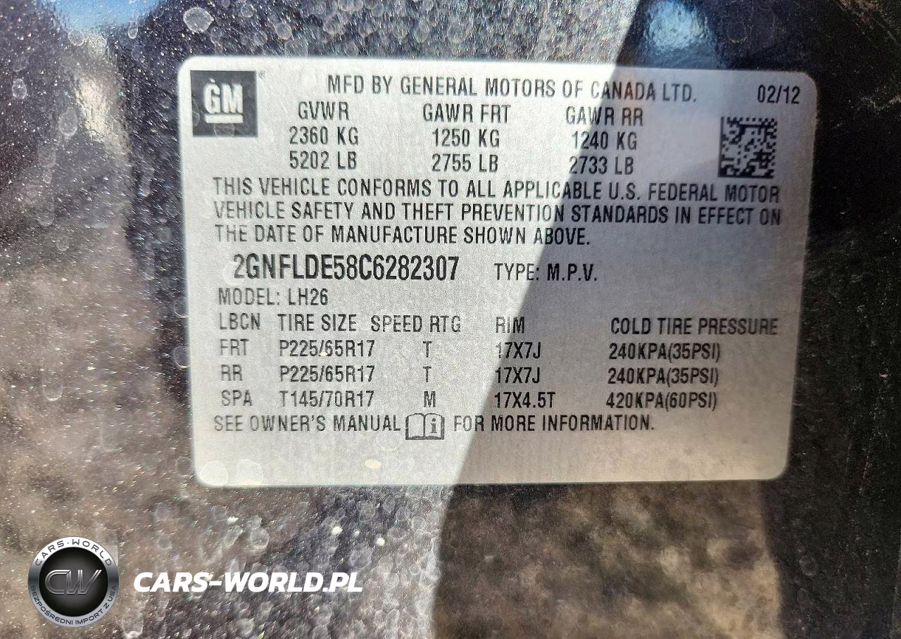 2012 Chevrolet Equinox Lt VIN:2GNFLDE58C6282307 - 12