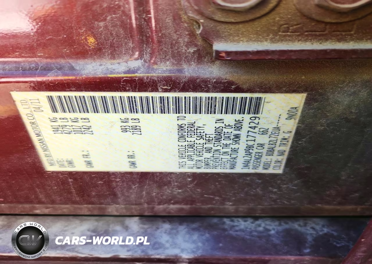 2011 Nissan Altima 2.5 VIN:1N4AL2AP9BC177429 - 12