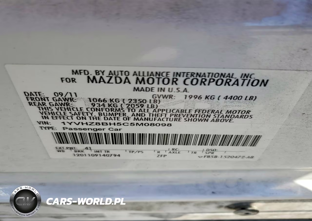 2012 Mazda 6 I VIN:1YVHZ8BH5C5M08098 - 13