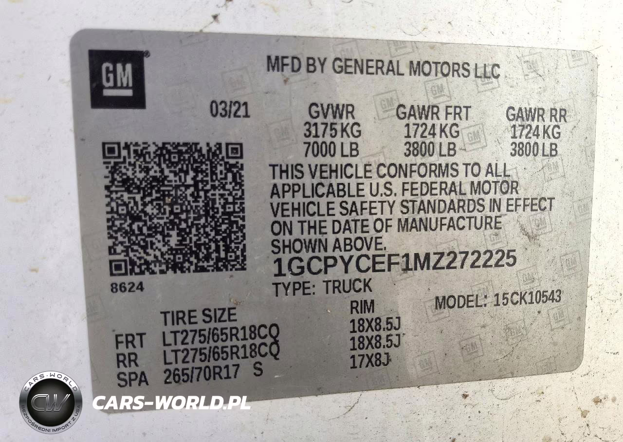 2021 Chevrolet Silverado K1500 Trail Boss Custom VIN:1GCPYCEF1MZ272225 - 12