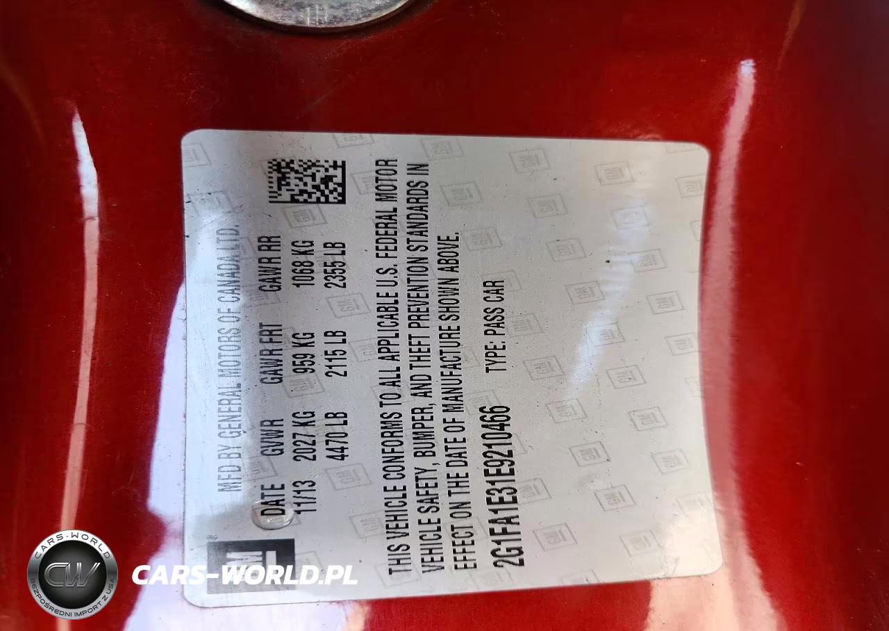 2014 Chevrolet Camaro Ls VIN:2G1FA1E31E9210466 - 12