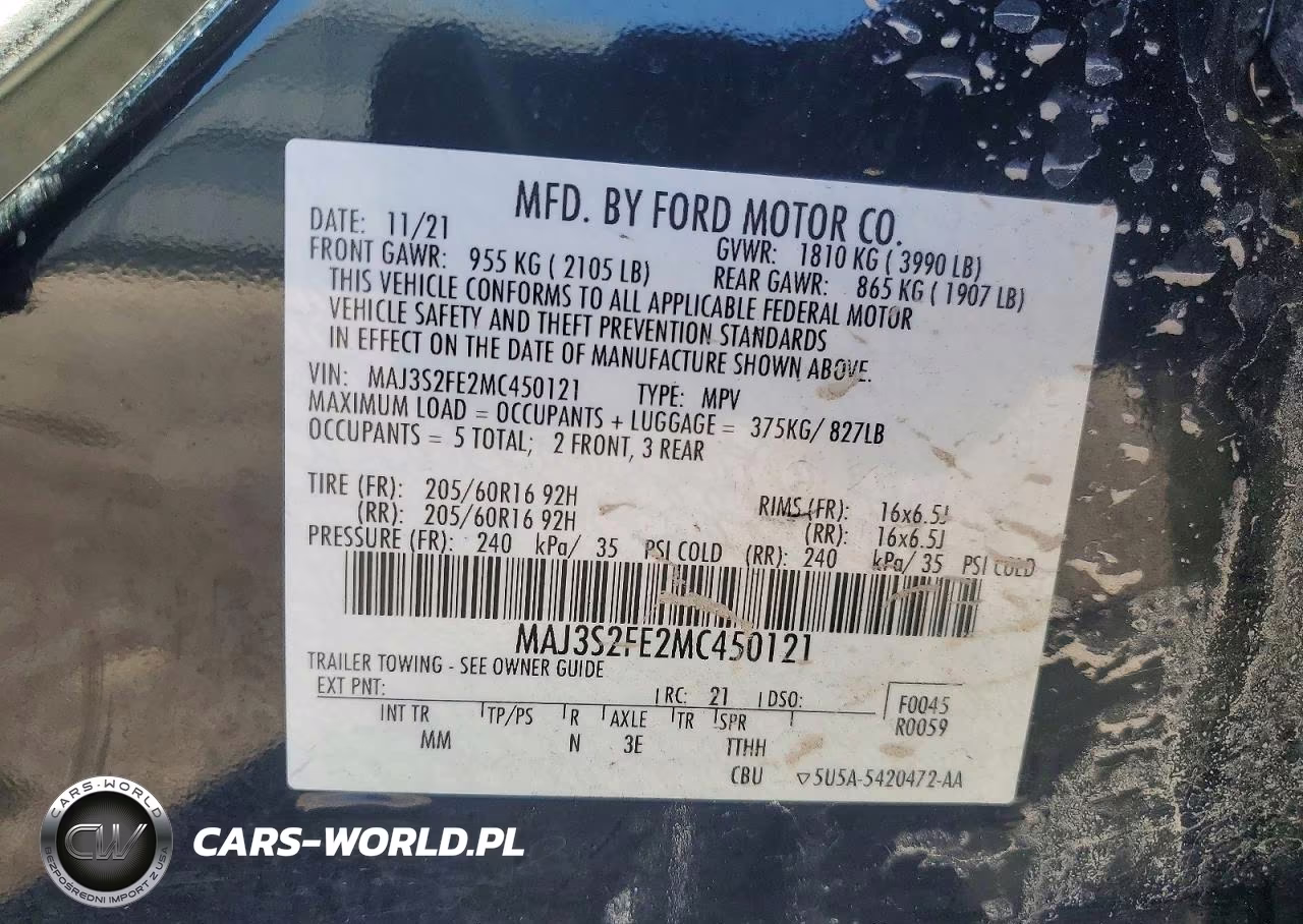 2021 Ford Ecosport S VIN:MAJ3S2FE2MC450121 - 13