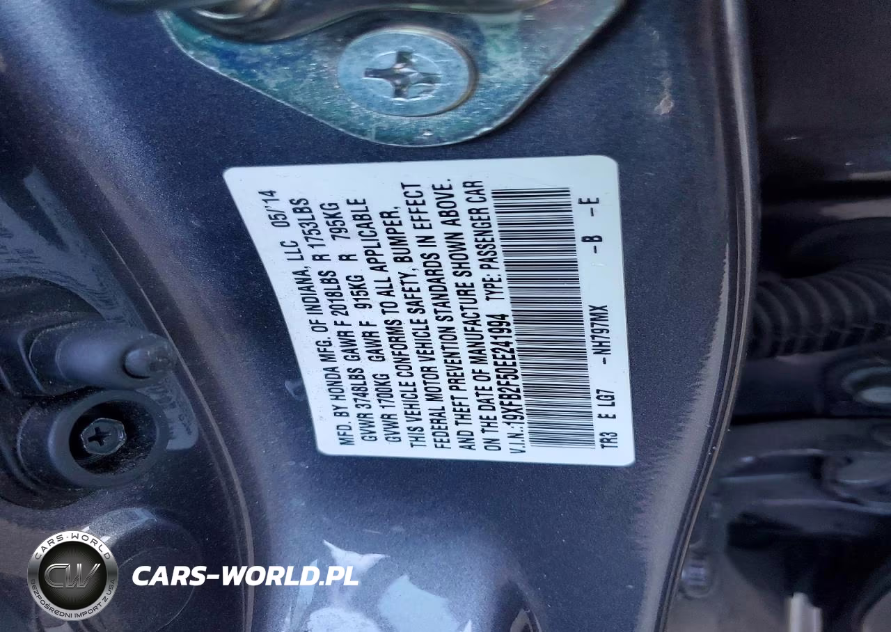 2014 Honda Civic Lx VIN:19XFB2F50EE241994 - 12