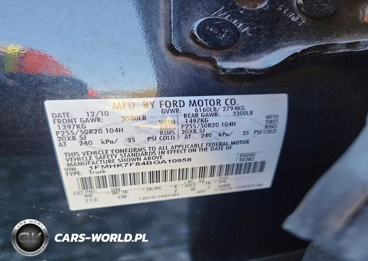 2011 Ford Explorer Limited VIN:1FMHK7F84BGA10958 - 12