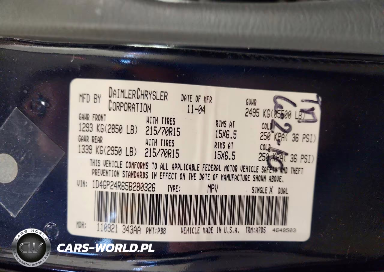 2005 Dodge Grand Caravan Se VIN:1D4GP24R65B280326 - 13