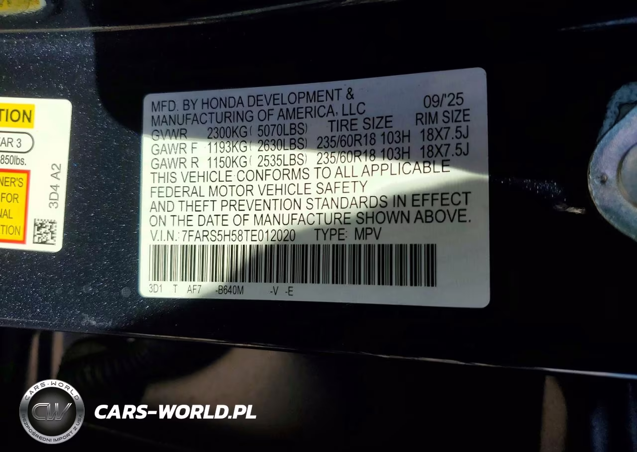 2026 Honda Cr-V Sport VIN:7FARS5H58TE012020 - 13