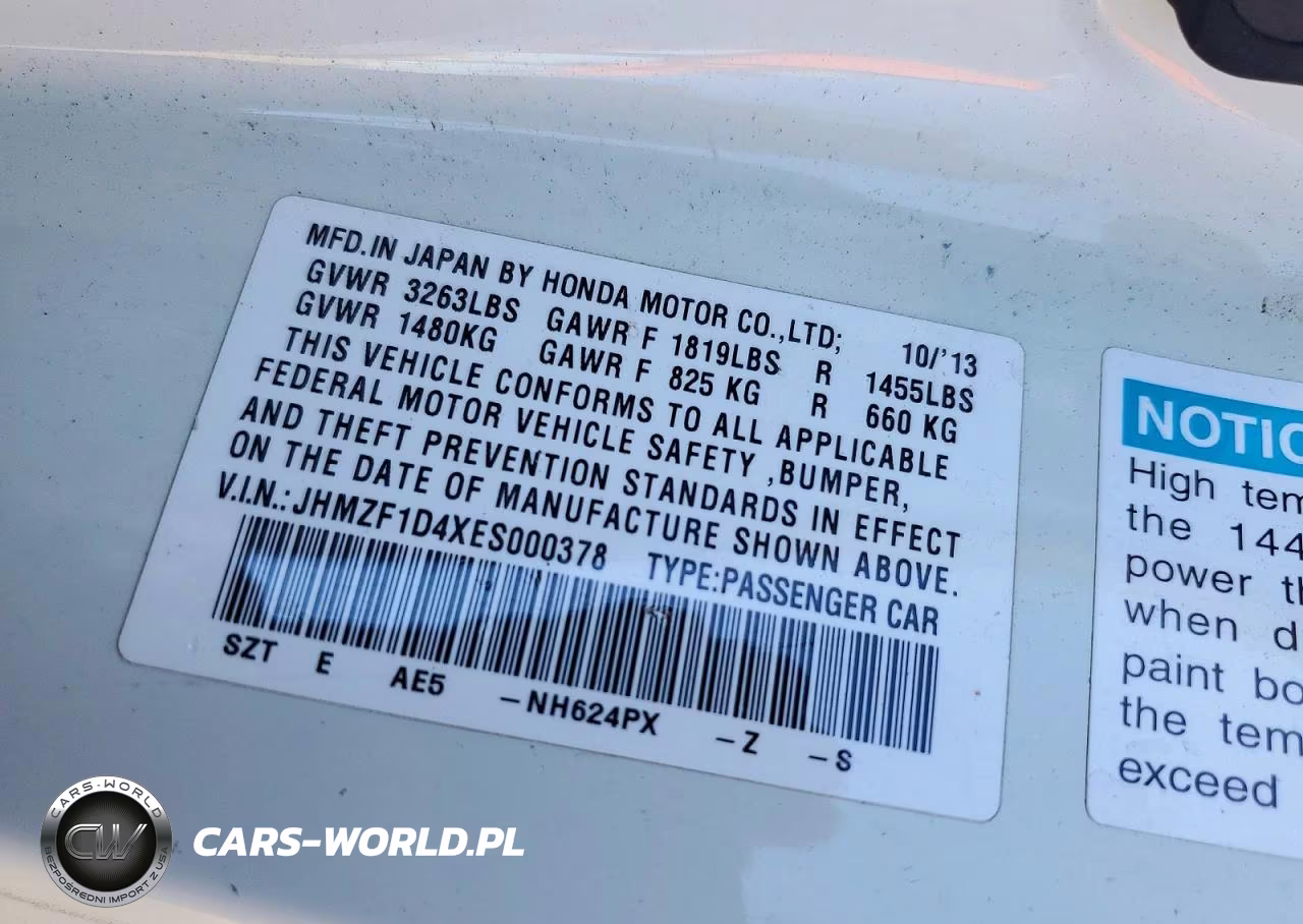 2014 Honda Cr-Z VIN:JHMZF1D4XES000378 - 12