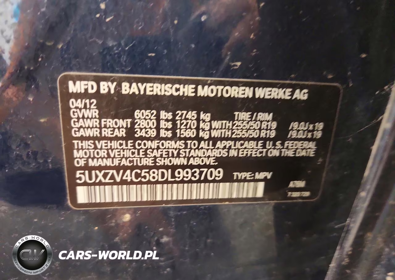 2013 BMW X5 xDrive35I VIN:5UXZV4C58DL993709 - 12