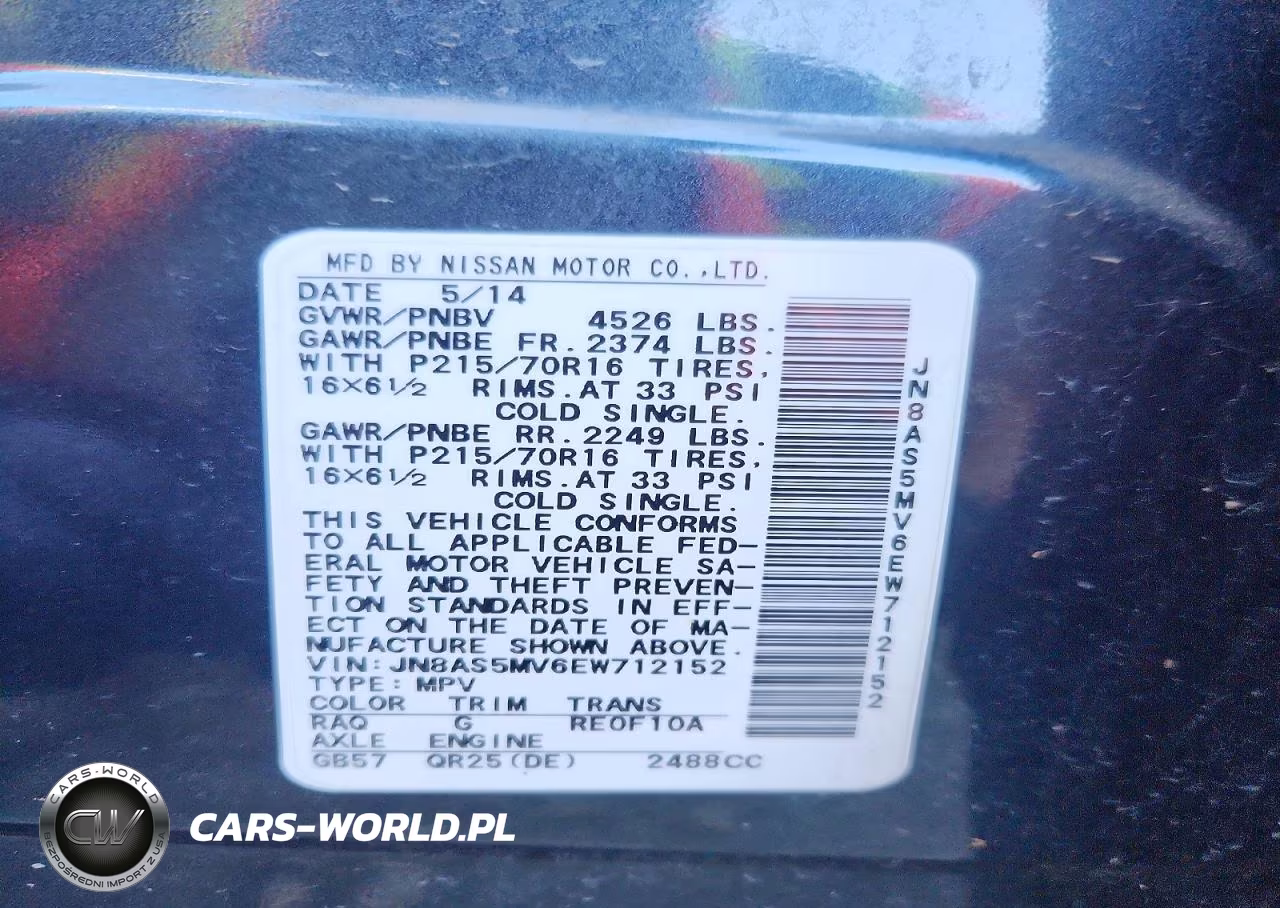 2014 Nissan Rogue Select S VIN:JN8AS5MV6EW712152 - 13