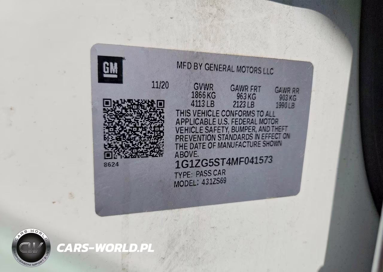 2021 Chevrolet Malibu Rs VIN:1G1ZG5ST4MF041573 - 13
