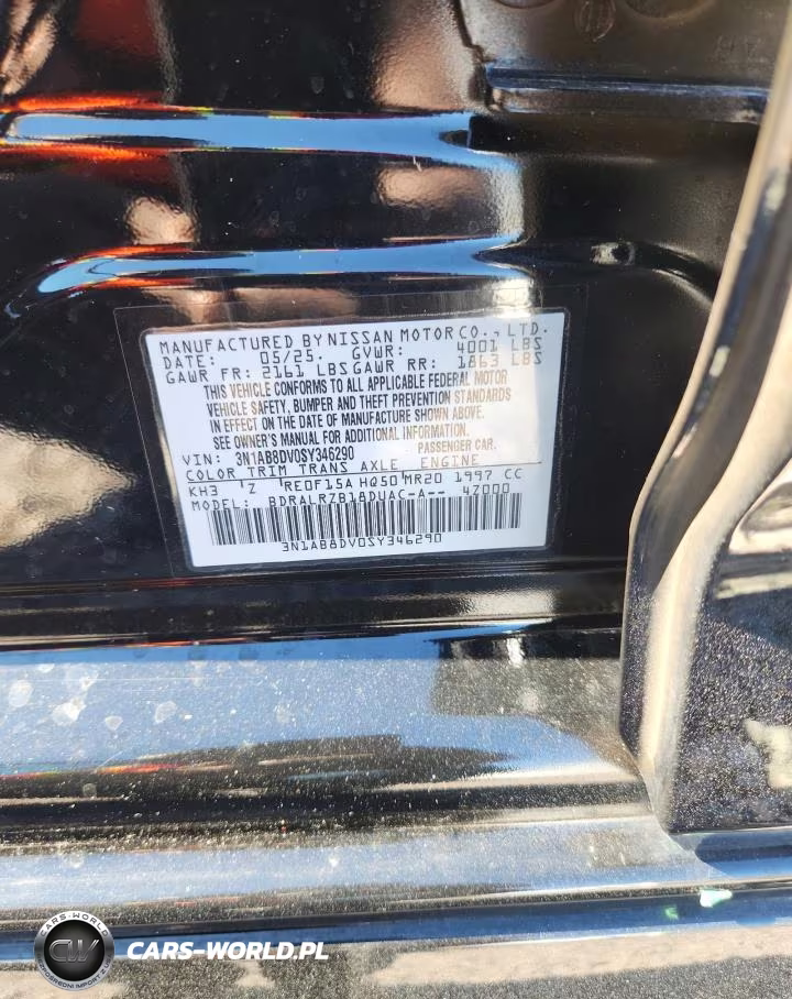 2025 Nissan Sentra Sr VIN:3N1AB8DV0SY346290 - 12