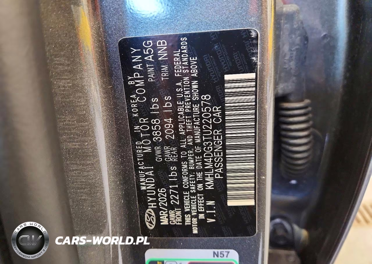 2026 Hyundai Elantra Sel Sport VIN:KMHLM4DG3TU220578 - 13