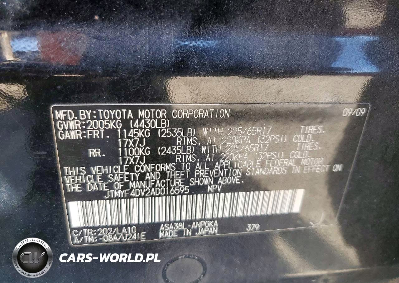 2010 Toyota Rav4 Limited VIN:JTMYF4DV2AD016595 - 12