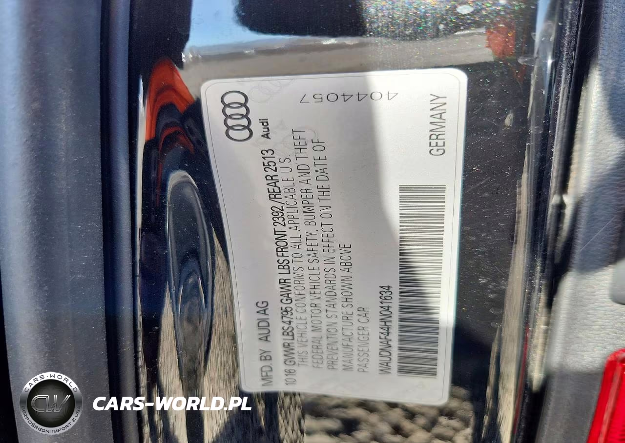 2017 Audi A4 Premium VIN:WAUDNAF44HN041634 - 12