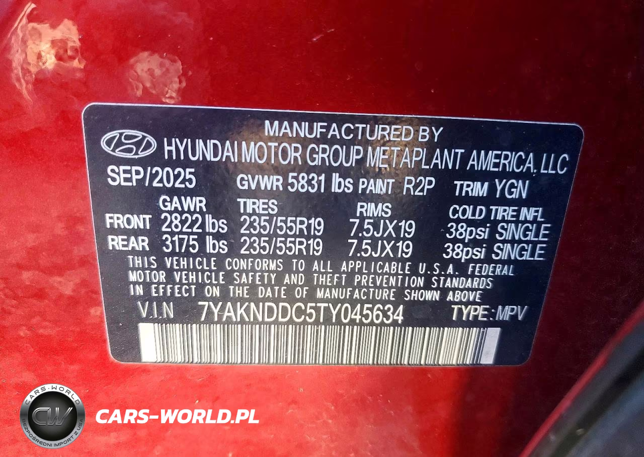 2026 Hyundai Ioniq 5 Sel VIN:7YAKNDDC5TY045634 - 14