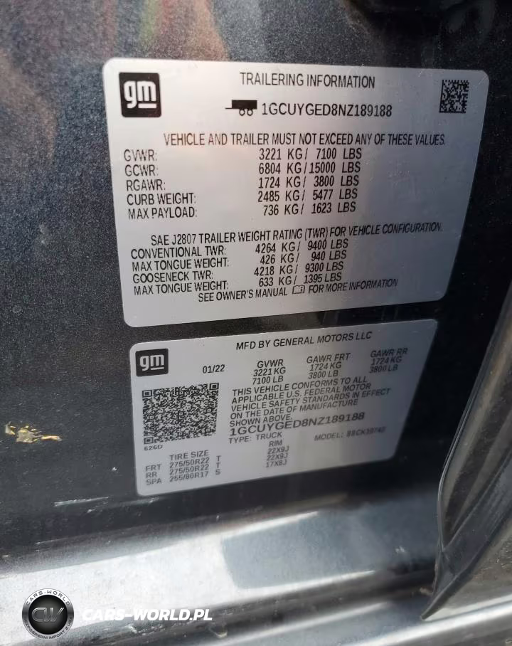 2022 Chevrolet Silverado Ltd K1500 Ltz VIN:1GCUYGED8NZ189188 - 12