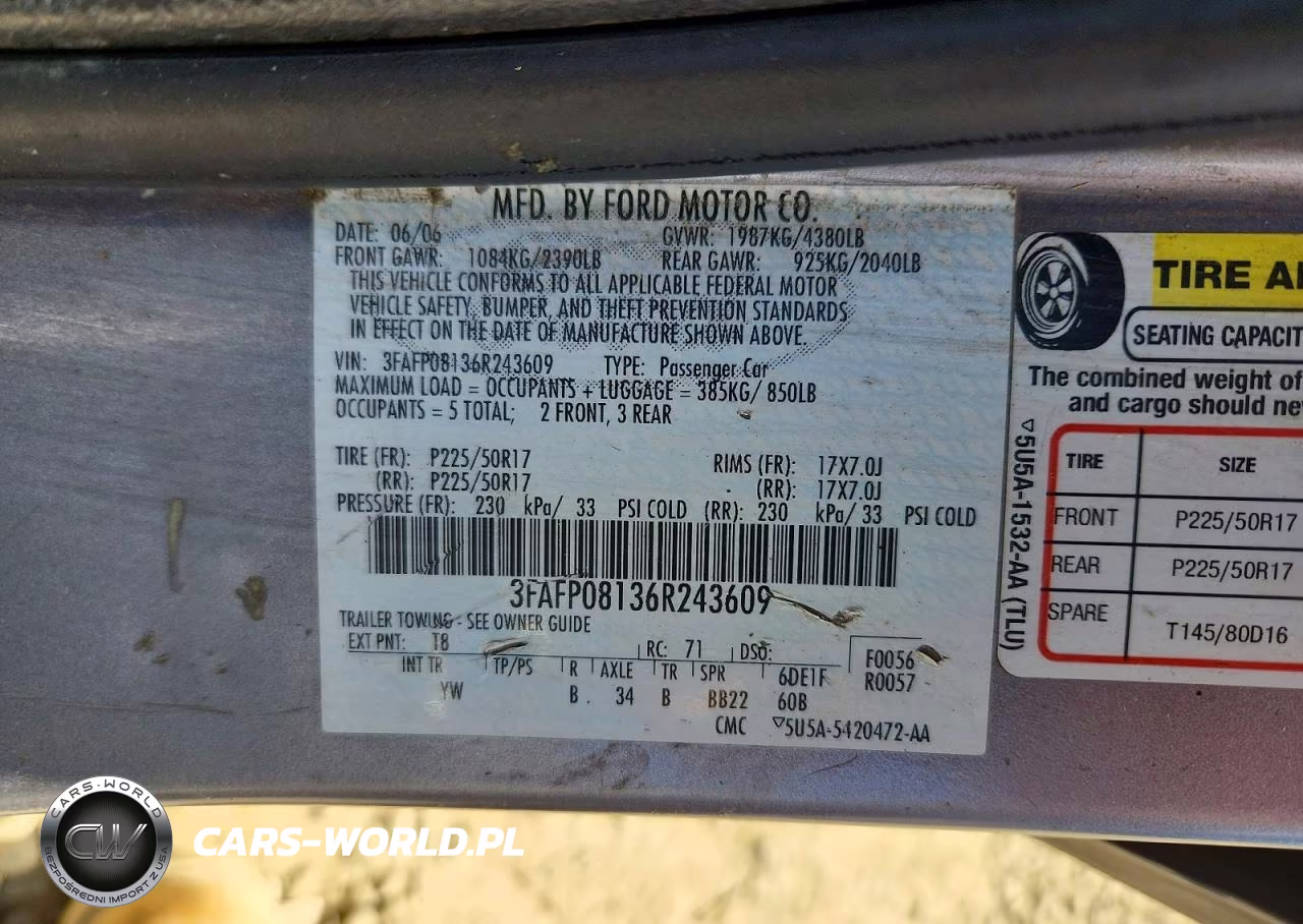 2006 Ford Fusion Sel VIN:3FAFP08136R243609 - 12