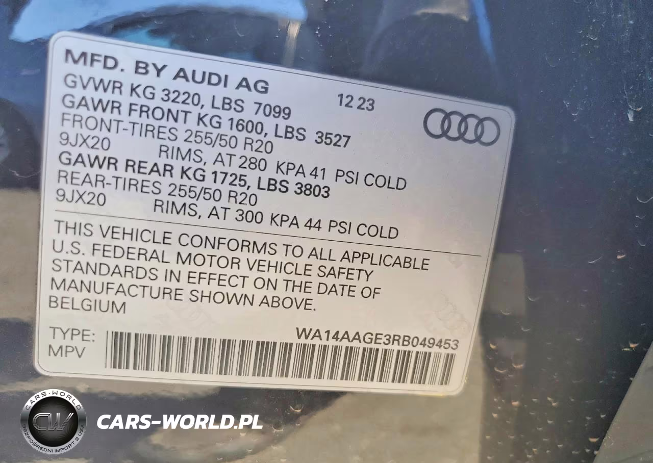 2024 Audi Q8 E-Tron Premium VIN:WA14AAGE3RB049453 - 13