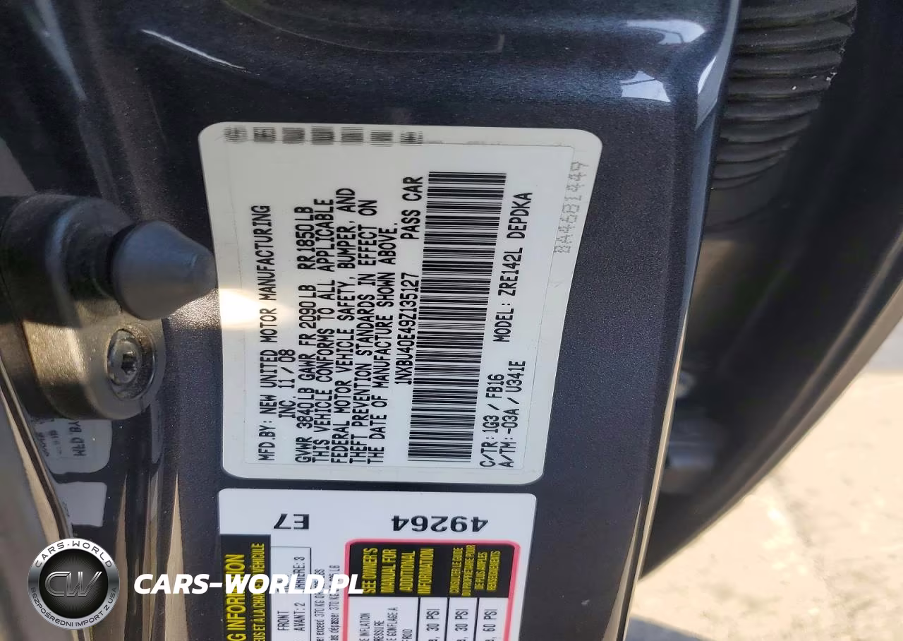 2009 Toyota Corolla Le VIN:1NXBU40E49Z135127 - 12