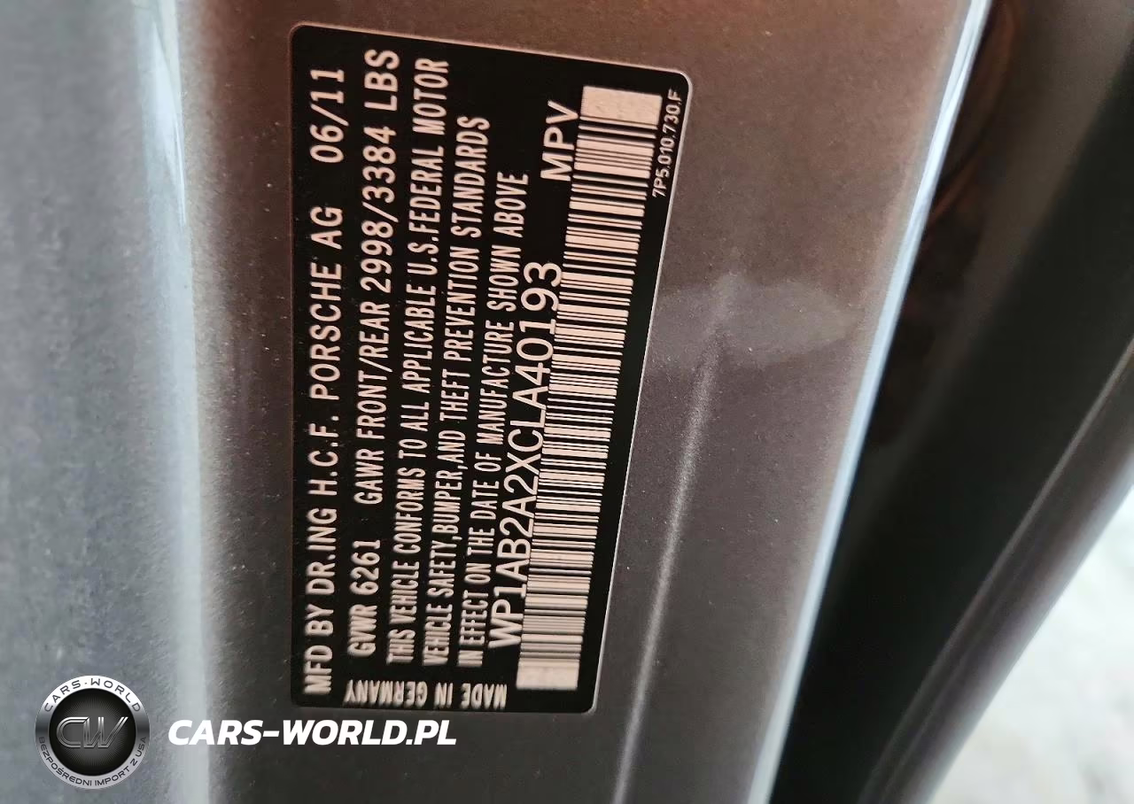 2012 Porsche Cayenne S VIN:WP1AB2A2XCLA40193 - 12