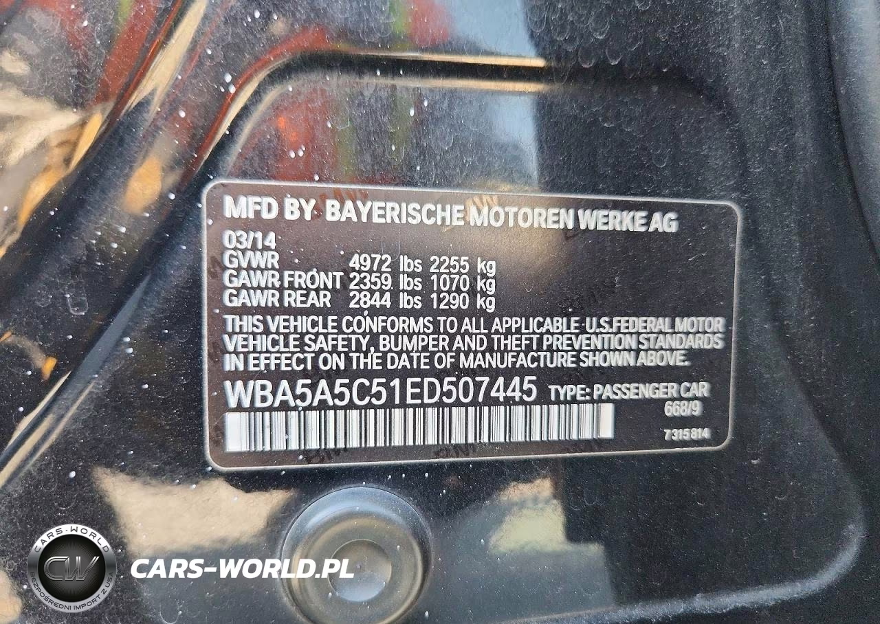 2014 BMW 528 I VIN:WBA5A5C51ED507445 - 12