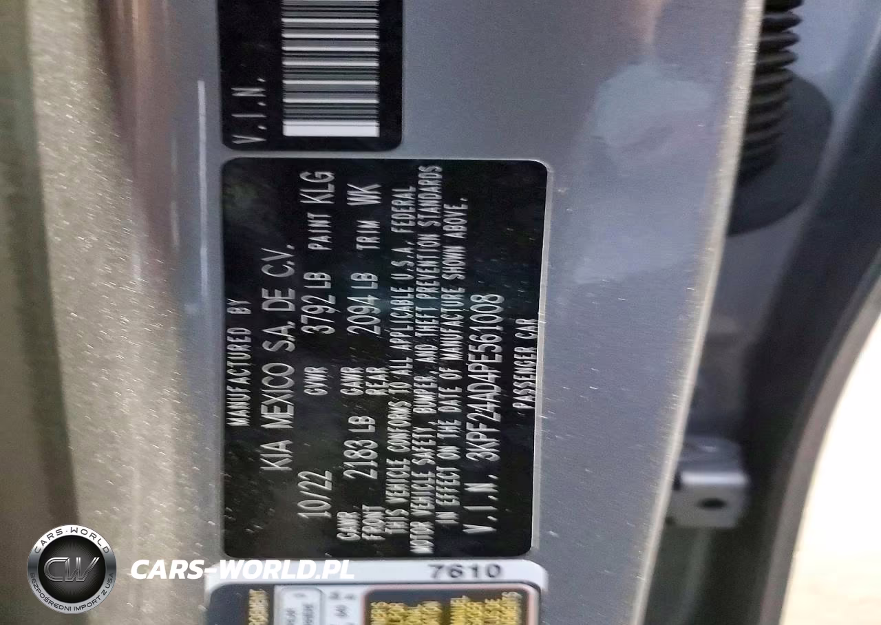 2023 Kia Forte Lxs VIN:3KPF24AD4PE561008 - 12