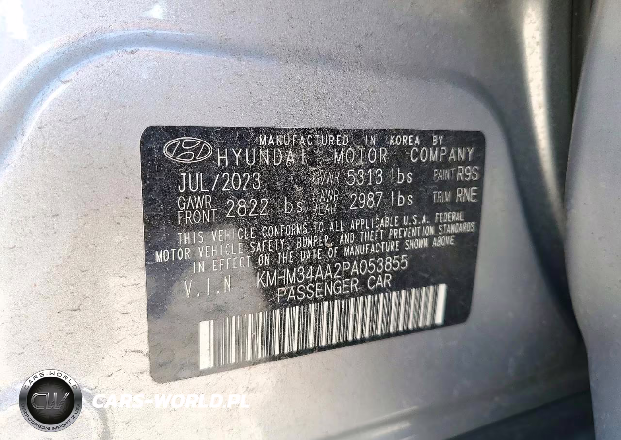 2023 Hyundai Ioniq 6 Sel VIN:KMHM34AA2PA053855 - 12