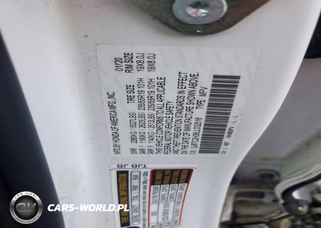 2020 Acura Rdx VIN:5J8TC2H36LL032518 - 12