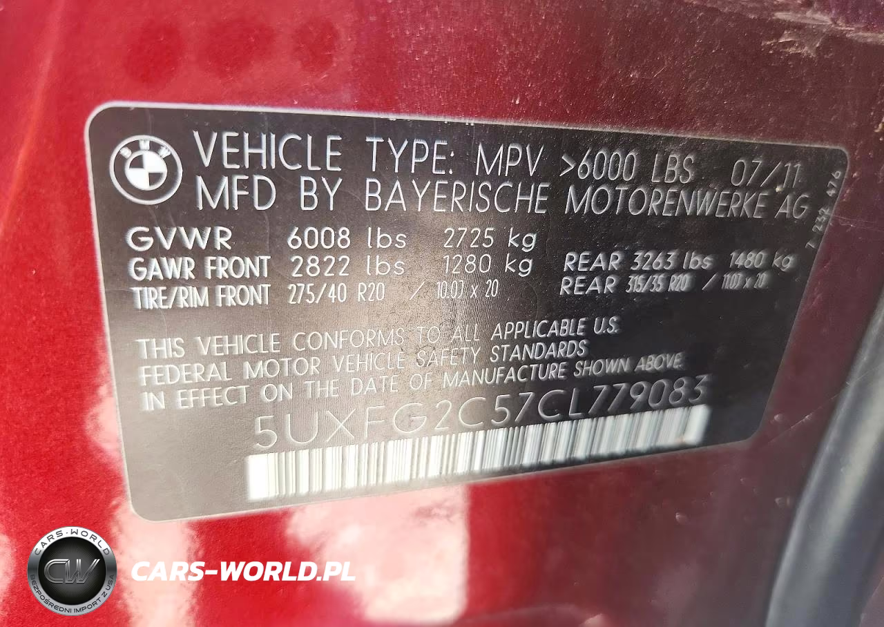 2012 BMW X6 xDrive35I VIN:5UXFG2C57CL779083 - 13