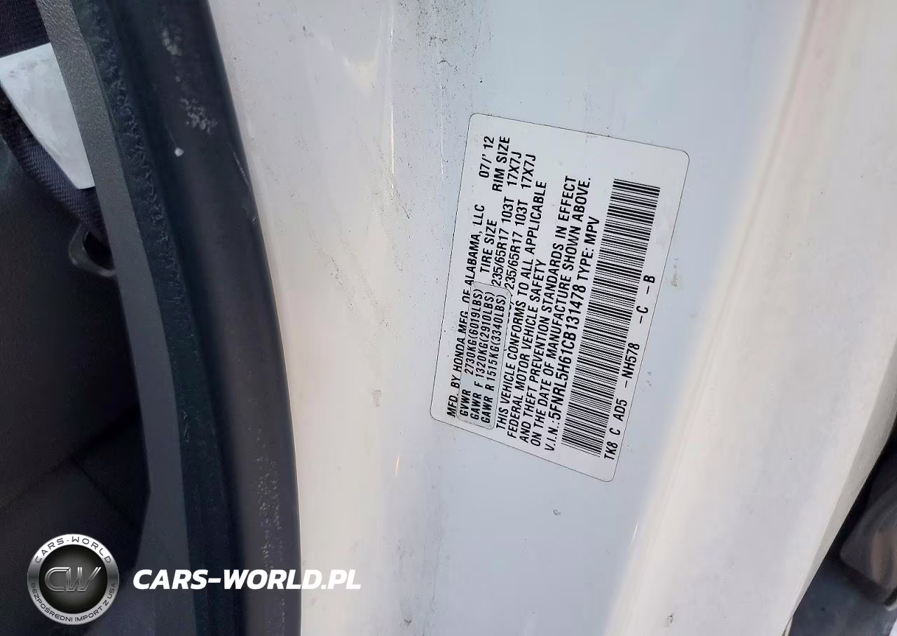 2012 Honda Odyssey Exl VIN:5FNRL5H61CB131478 - 14