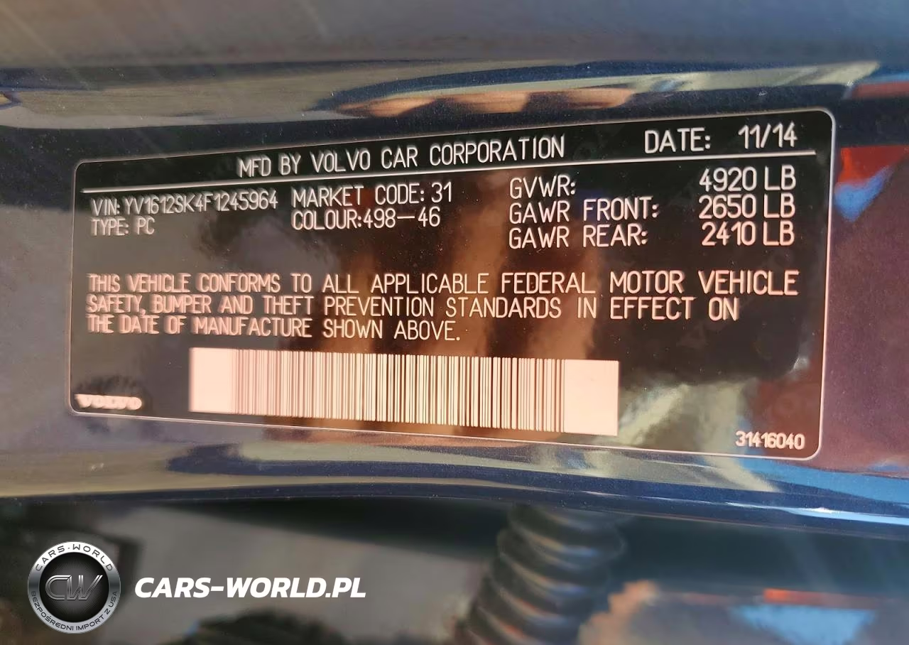 2015 Volvo V60 Premier VIN:YV1612SK4F1245964 - 12