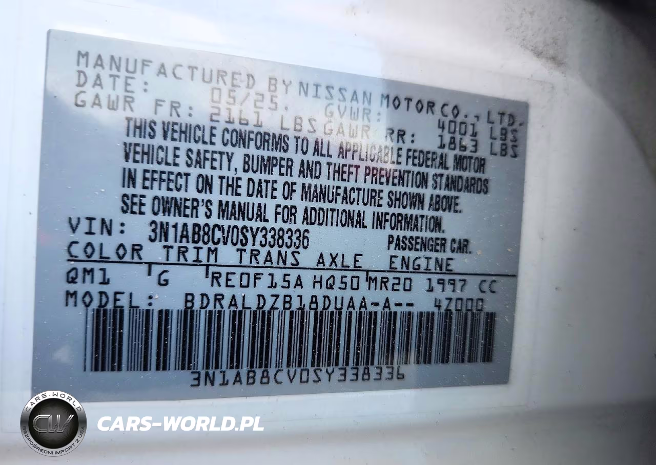 2025 Nissan Sentra Sv VIN:3N1AB8CV0SY338336 - 12