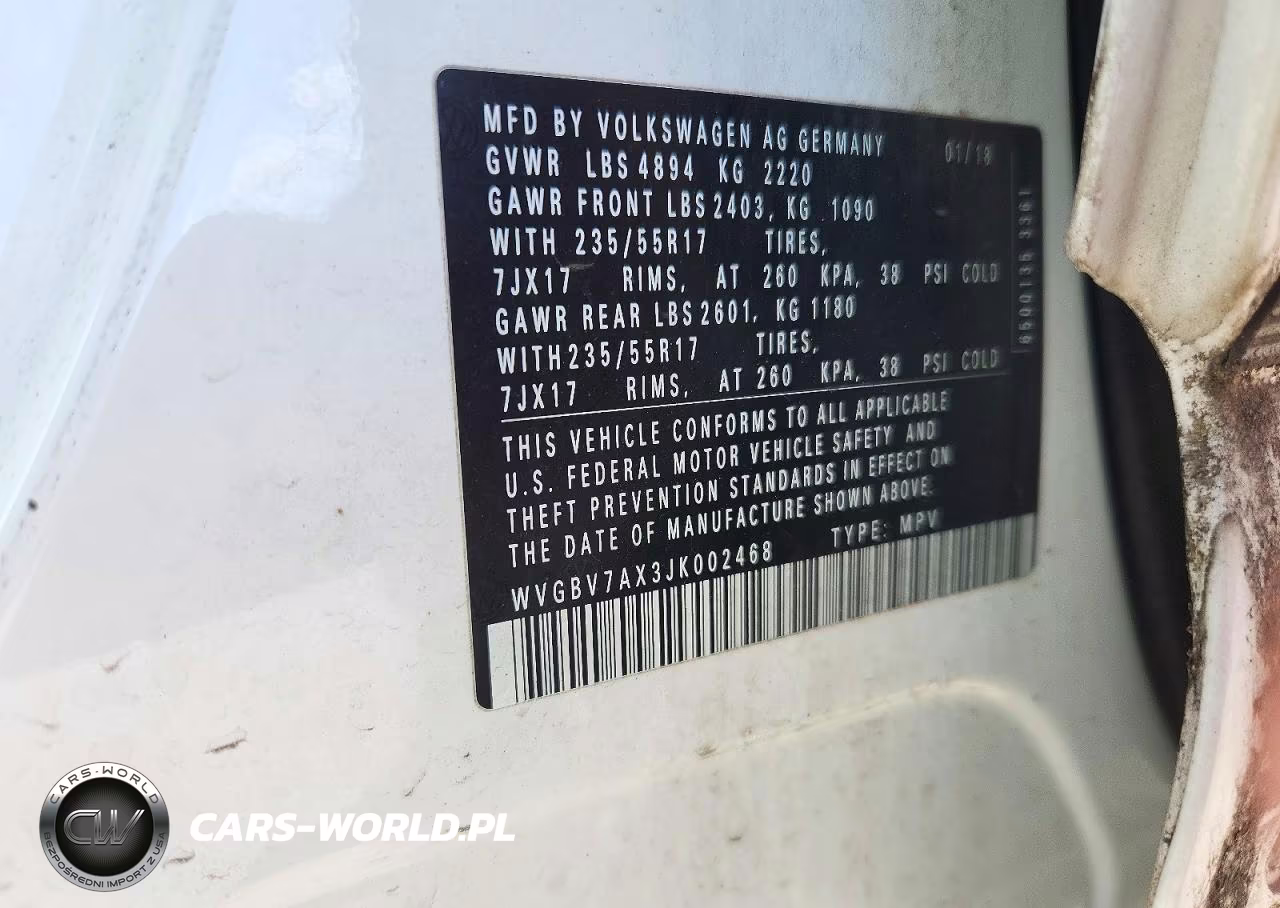 2018 Volkswagen Tiguan Limited VIN:WVGBV7AX3JK002468 - 14