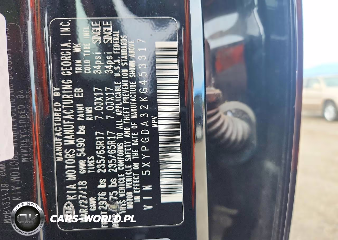 2019 Kia Sorento Lx VIN:5XYPGDA32KG453317 - 13