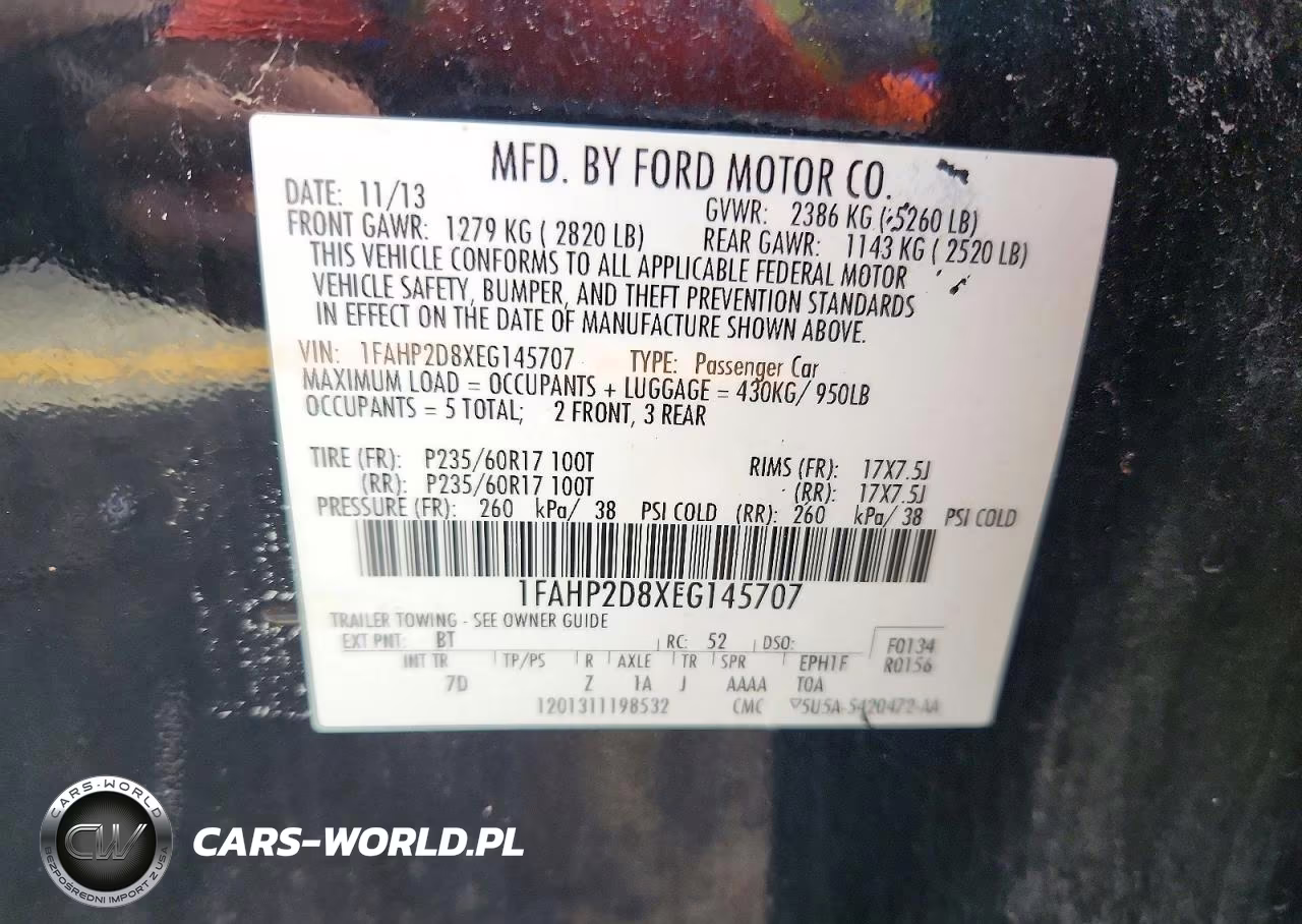 2014 Ford Taurus Se VIN:1FAHP2D8XEG145707 - 12