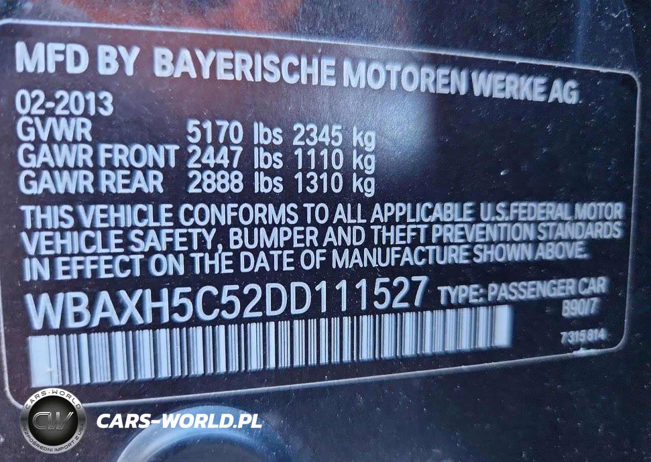 2013 BMW 528 Xi VIN:WBAXH5C52DD111527 - 12