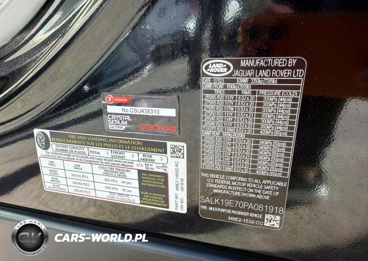 2023 Land Rover Range Rover Autobiography VIN:SALK19E70PA081918 - 13