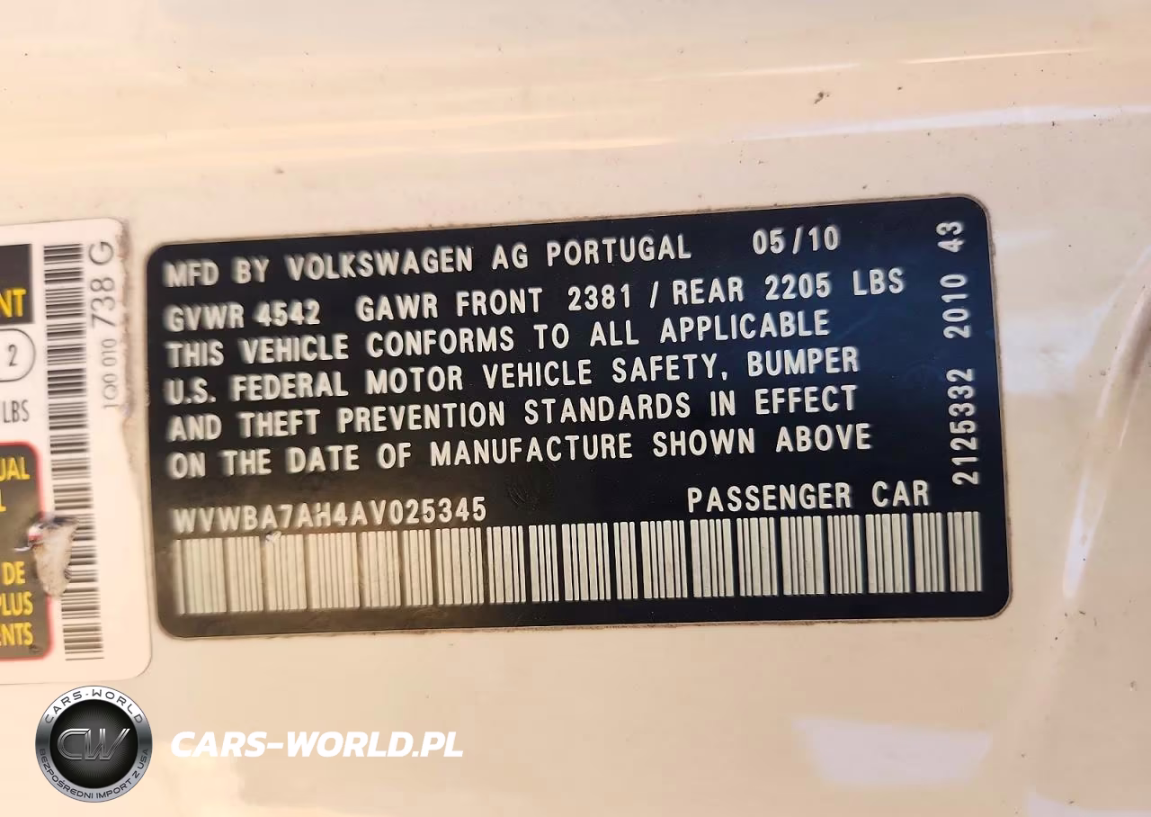 2010 Volkswagen Eos Turbo VIN:WVWBA7AH4AV025345 - 12
