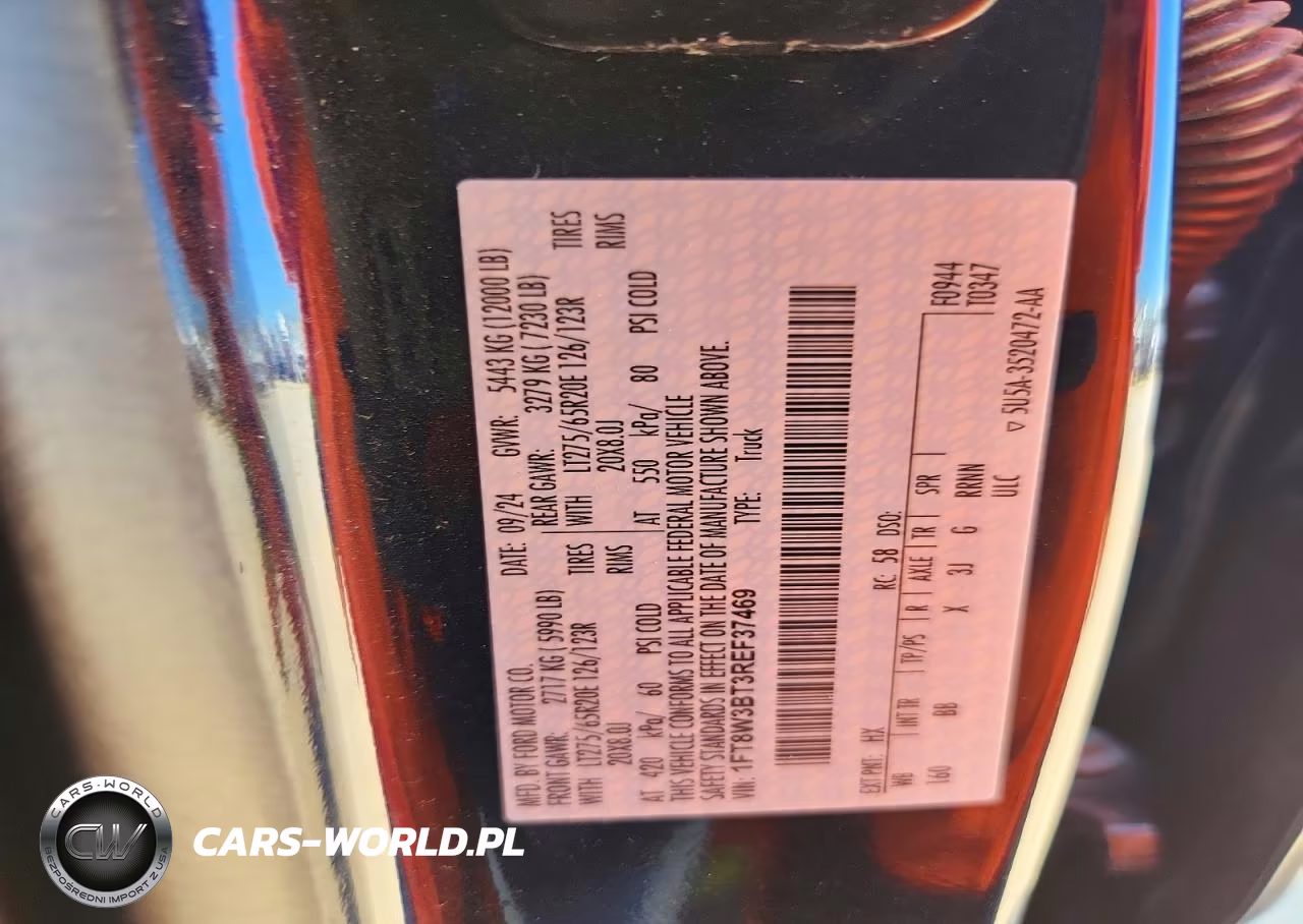 2024 Ford F350 Super Duty VIN:1FT8W3BT3REF37469 - 13