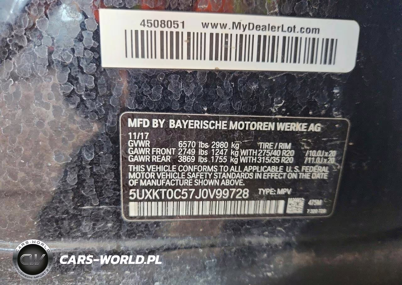 2018 BMW X5 Xdr40E VIN:5UXKT0C57J0V99728 - 13