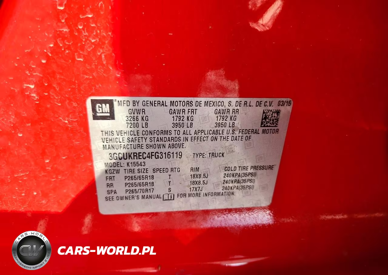 2015 Chevrolet Silverado K1500 Lt VIN:3GCUKREC4FG316119 - 12